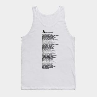 Airport on an Island Poem Quote Edition Tank Top